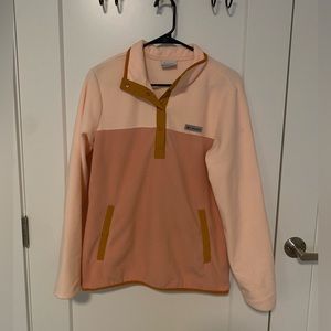 Columbia sweater, size medium, pink/peach
